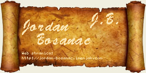Jordan Bosanac vizit kartica